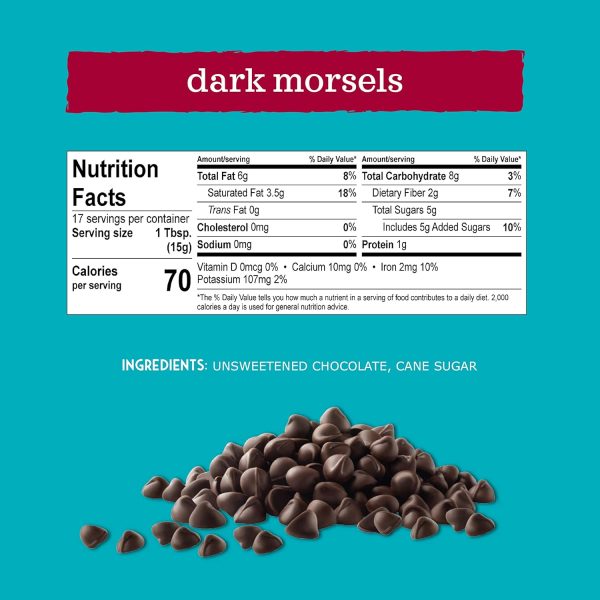 Enjoy Life Baking Dark Chocolate Morsels, Dairy Free , Soy Free, Nut Free, Non GMO, Gluten Free, Vegan Chocolate Chips, 9 oz bag - Image 2