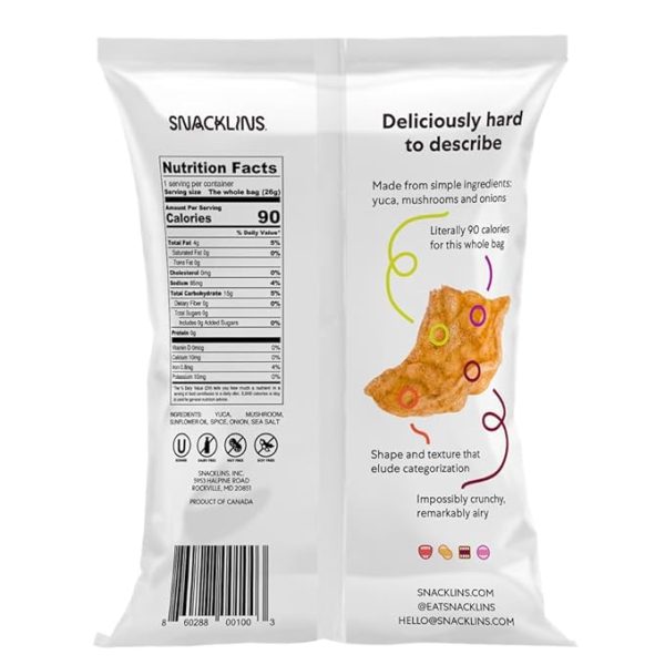 SNACKLINS Plant Based Crisps BARBEQUE - Only 90 Calories Per Bag, Gluten Free, Grain Free, 100% Kosher For Passover, Vegan Healthy Snacks, Crunchy Puffed Snack - .9oz Bag (Case of 12) - Image 2
