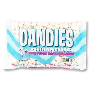 Dandies Mini Vegan Marshmallows, No Artificial Flavorings, Food Dyes, Corn Syrup, or Gelatin, Perfect for Roasting, S’mores, or Snacking (1 Pack)