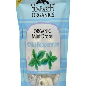 Yummy Earth Organic Wild Peppermint Candy Drops, 3.3 Ounce