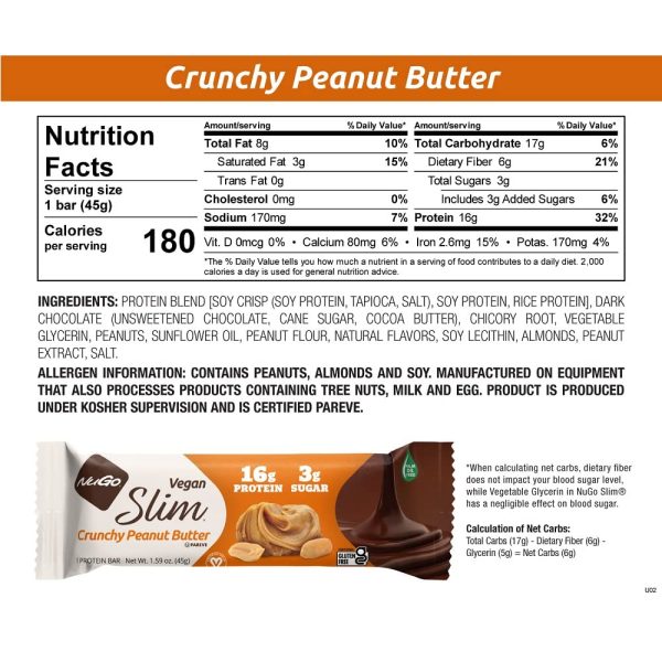 NuGo Slim 12ct Variety 16-17g Protein, 3g Sugar, High Fiber, Low Net Carbs, Gluten Free,12 Count (Pack of 1) - Image 3