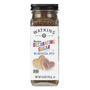Watkins Rainbow Decorating Sugar, Non-GMO, Kosher, 4.6 Ounce, 1-Pack