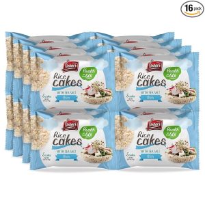LEIBERS Rice Cakes On the Go Snack Pack – 16 Packs - Made with Brown Rice, Sea Salt, 5 Thin Cakes Per Pack - Kosher, Vegan, Wheat and Gluten-Free
