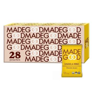 MadeGood Chocolate Banana Granola Minis, 28 Count, Organic and Delicious Snacks