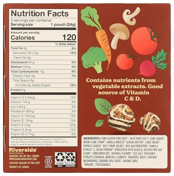 MadeGood Vanilla Drizzled Crunchy Oat Bites, 5 Pack, Organic Snacks - Image 2